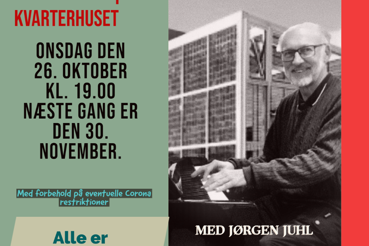 Jørgen Juhl byder velkommen til sangaften hver den sidste onsdag i måneden.